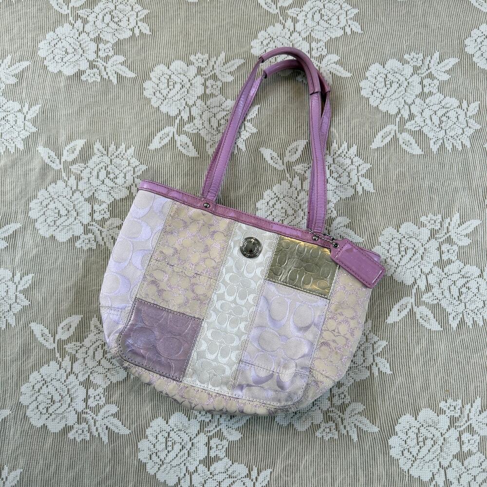 Vintage Coach Signature Patchwork Tote Bag 42479
